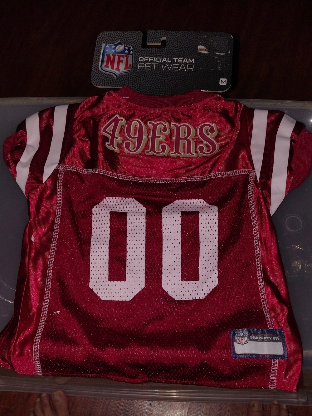 NFL San Francisco 49ers Pet Jersey - Red & White Size M